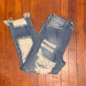 Distressed Boyfriend Jeans